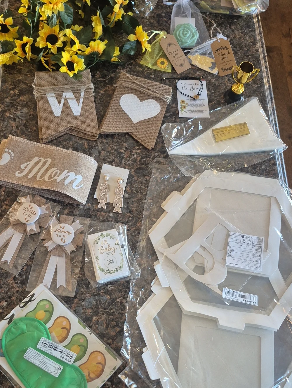Sunflower Baby Shower Games, Decorations, Prizes And Thank You Gifts
